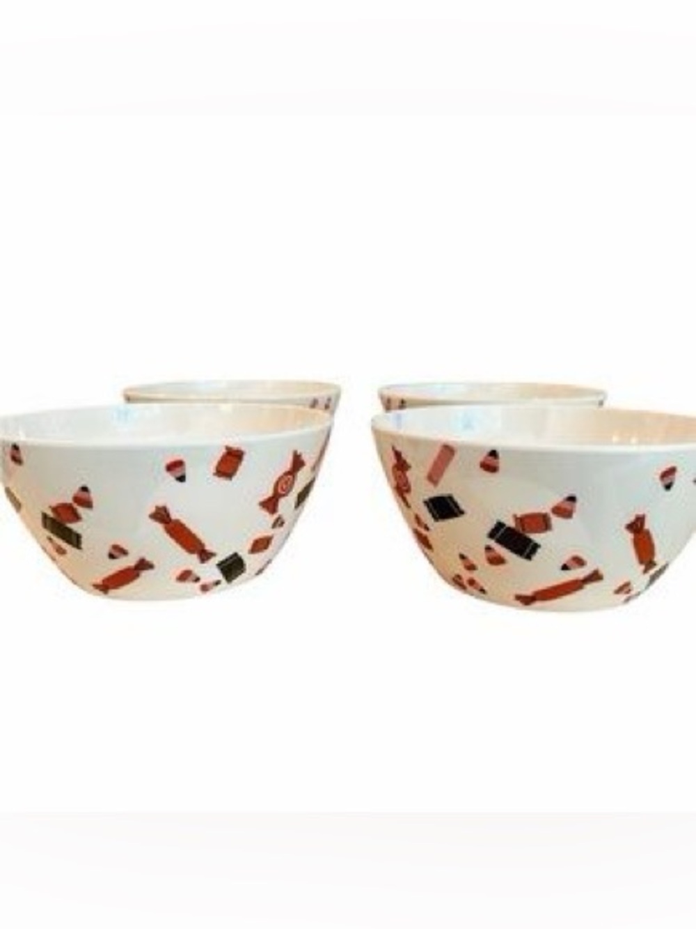 Hyde & EEK! Plastic Candy Pattern Halloween Bowls - Set of 4 - Picture 10 of 11